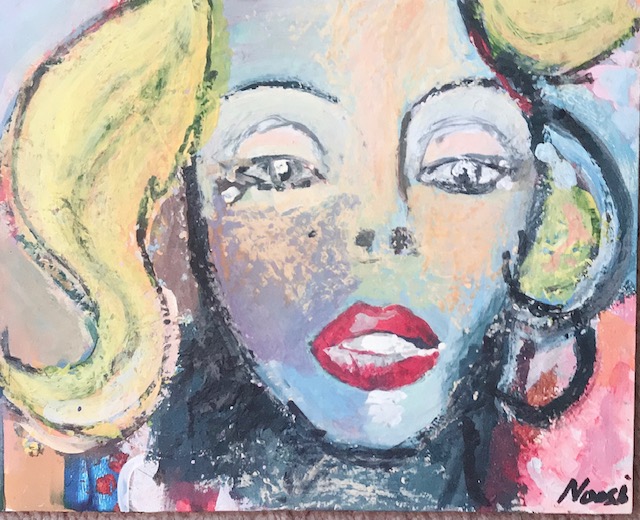Nooshi Sepehri - Blondie - Acrylic 10 Inches x 8 Inches